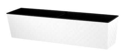 Балконный ящик InGreen Manhattan Cube 60 см c дренажной вставкой белоснежный жасмин